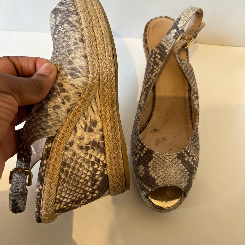 Stuart Weitzman Size 9 Leopard Print Espadrilles … - image 4